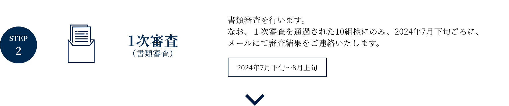 STEP2　1次審査（書類審査）